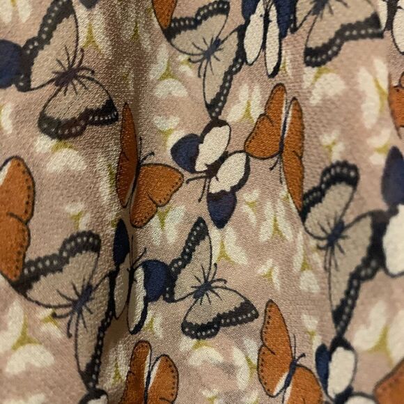 NEW!! CUTE! Butterfly print empire waist chiffon dress High Low Uneven Hem - Picture 7 of 7